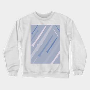 Blue Clarinet Pattern Crewneck Sweatshirt